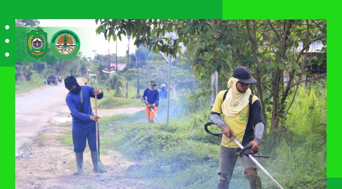 AKSI BERSIH BERSAMA SETIAP KAMIS DENGAN FOKUS LOKASI KEGIATAN MINGGU INI D JALAN RAYA SINGKAWANG – BENGKAYANG