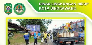 AKSI BERSIH BERSAMA PERINGATI HARI PEDULI SAMPAH NASIONAL 2021 DI KOTA SINGKAWANG