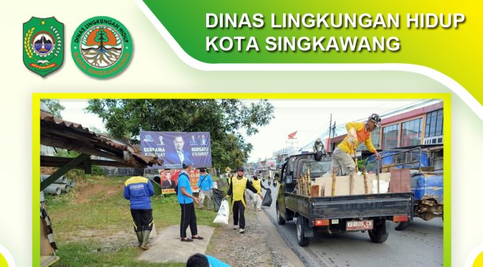 AKSI BERSIH BERSAMA PERINGATI HARI PEDULI SAMPAH NASIONAL 2021 DI KOTA SINGKAWANG