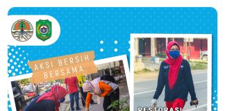 AKSI BERSIH BERSAMA DALAM RANGKA MENYAMBUT HUT RI KE-76 DI KELURAHAN ROBAN