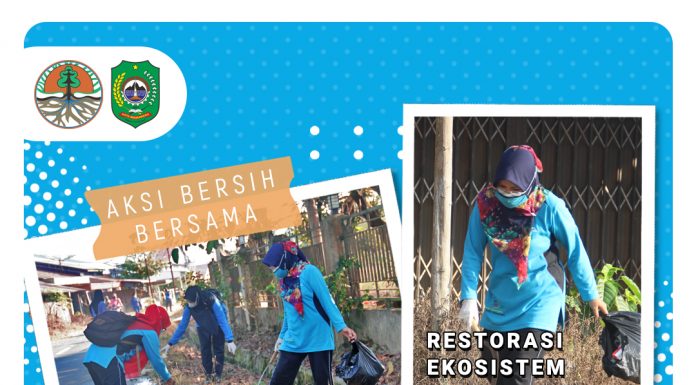 AKSI BERSIH BERSAMA DALAM RANGKA MENYAMBUT HUT RI KE-76 DI KECAMATAN SINGKAWANG TIMUR